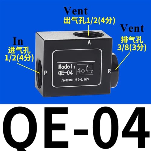 Soupape d'échappement rapide QE-04 pour optimiser le débit d'air pneumatique - 3