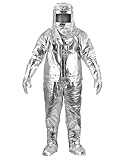 Trumego Heat Resistant Suit Fireproof Aramid Fiber Cloth Anti Thermal Radiation 1000-1200℃/1832-2192℉ (XL)