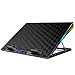 Laptop Cooler, Aicheson Laptop Cooling Pad Chill Mat with 4 Quiet Fans USB Powered Adjustable Mounts Stand with LCD Display and LED Lights
