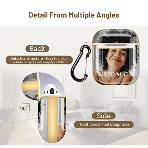 Custom Airpods 1&2 Case, Custom Airpod Case With Your Photo/Text, Pc Hard Airpod Case With Chain, Personalized Gift Double-Side Hd Print Cute Airpods Cover #TOP1