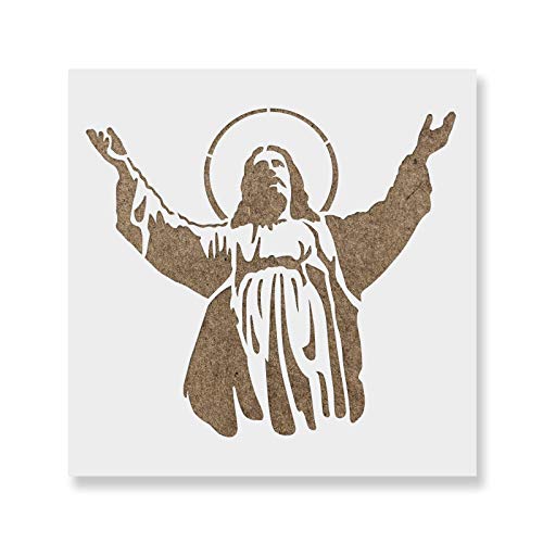 Jesus Stencil - God Stencil, Spirituality Stencil, Christ Stencil, Jesus Stencil, Religious Stencil