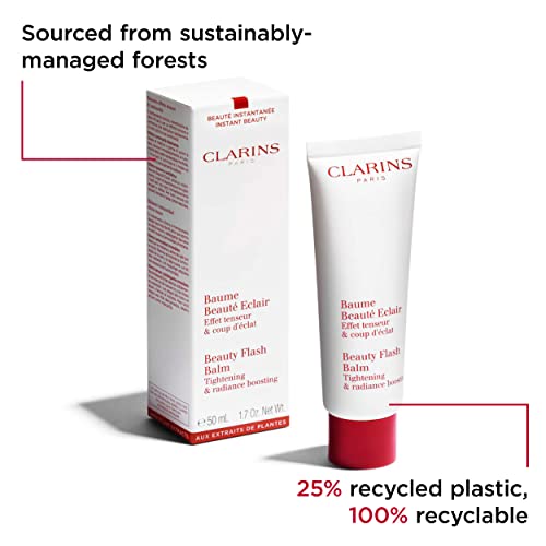 Clarins Beauty Flash Balm | 3-In-1 Hydrating 10-Minute Face Mask, Make-Up Primer, Or Quick Pick Me Up Radiance Booster | Moisturizes, Brightens And Visibly Tightens | Non-Oily And Non-Comedogenic #TOP5