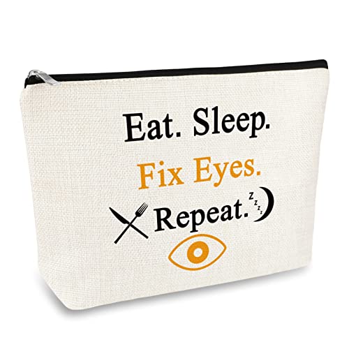 Optometrist Eye Doctor Vision Gifts: Travel Cosmetic Bag - Funny Optometry Gift for Women - Birthday, Christmas, Retirement