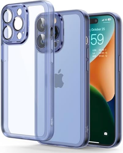 Honeyview Colored Clear Case for iPhone 13 Pro Max with Matte Border, Non-Yellowing, Shockproof, Armour Phone Cover for Apple iPhone 13 Pro Max 5G - Black