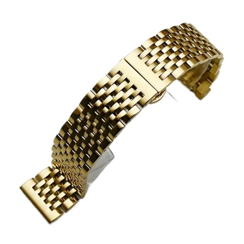 Bracelet de montre en acier inoxydable argent et or avec bout incurvé 20mm 22mm NASUNJIA