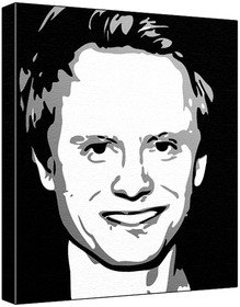 David Hornsby (100% Original Painting. Not A Print ) Acrylic Paint On Deep Framed Canvas (60 x 50 x 1.8 cm) 3-Colour Black/Grey/White-image-30