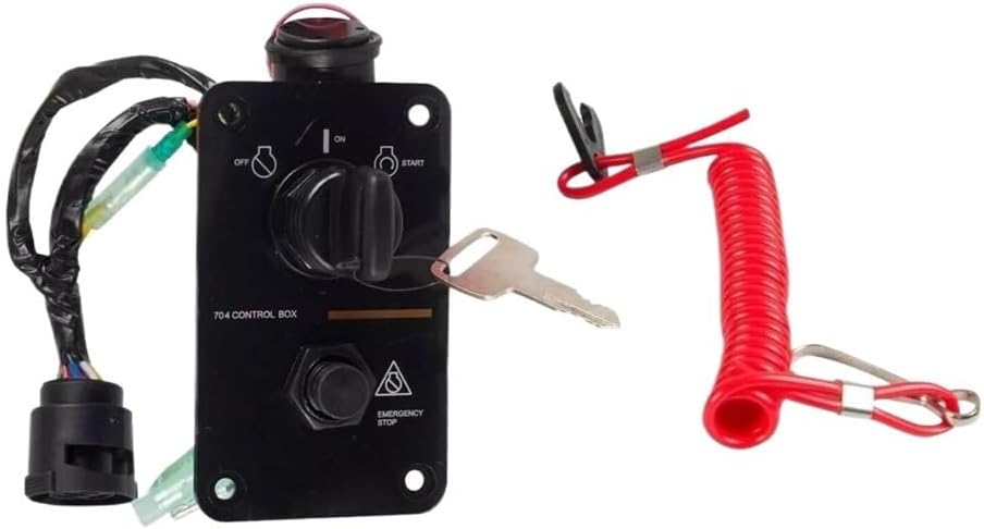 Outboard Key Ignition Switch Panel Assembly Compatible with 704-82570-01-00 704-82570-12-00 70 704-82570-08-00
