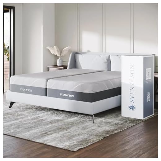 Sven & Son Split King Mattress, Bed in A Box, 12" Luxury Cool Gel Memory Foam, Pressure Relief & Support, 10" Year Warranty, Designed in USA (Split King, Mattress Only 12" Medium)