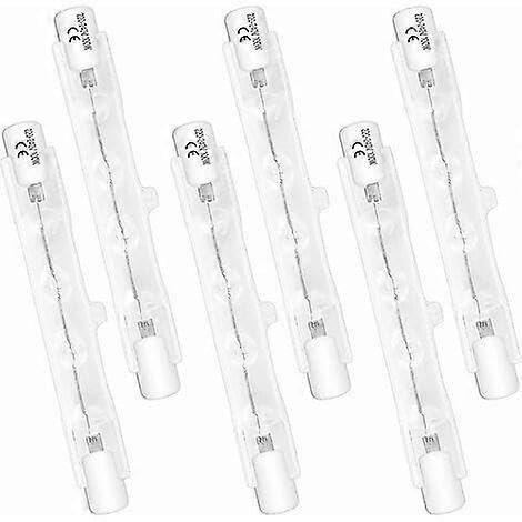 Joyhappst Image Color Lot De 6 Ampoule Halogene R7s 78Mm 100W 230V, Dimmable Lampe Tube Halogne, Blanc Chaud 2700K, 1500Lm, Projecteur Halogne Linaire, Pour Lclairage De