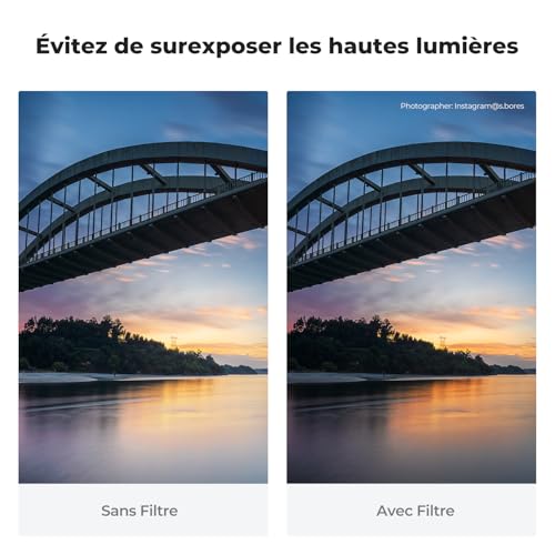 Filtre 62mm GND8 Soft K&F Concept : Haute-définition 3 Stops pour Objectif Reflex - 4