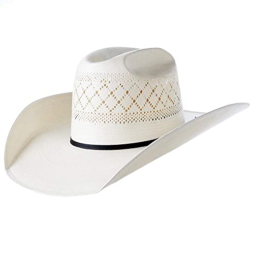 Ivory Double Diamond Open Crown 4 1/2" Brim Straw Cowboy Hat3