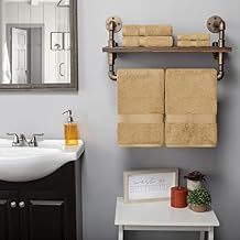 BNM Egyptian Cotton 6-Piece Towel Set, Includes 2 Face Towels, 2 Hand Towels, and 2 Bath Towels, Attached Loop for Easy Hanging and Storage, Hotel Quality, Perfect for Bathroom or Spa, Toast