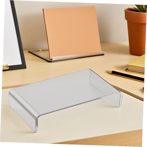 Rehausseur support écran bureau acrylique transparent contre la fatigue cervicale PC
