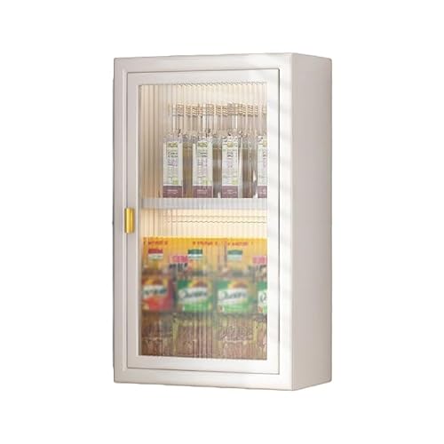 BHGFYXBS Wall Mounted Steel Cabinet Adjustable Shelves Sto Unit With C Doors Ga Kitchen Bathroom Home Office Shelving,White-30X50Cm,White-30x50CM
