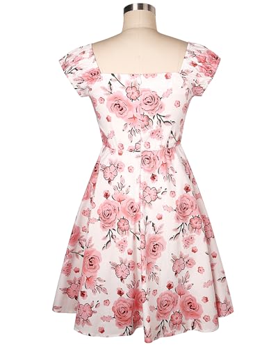 Image of YARN & INK Retro Swing Dresses for Women 1950s Vintage Rockabilly Clothes Pinup Clothing Cocktail Party Dress