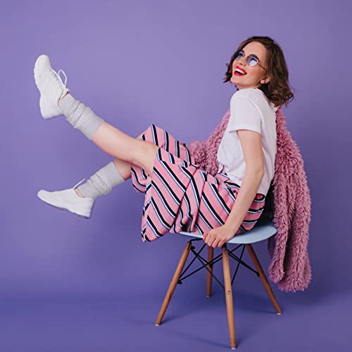 Image of ONUPGO Leg Warmers for Women 80s Party Accessories 80s Neon Knit Ribbed Leg Warmers Girls Junior Winter Leg Warmers Socks