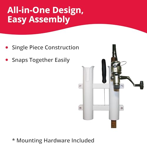 image for SeaSense 2-Rack Fishing Rod Holder for Your Boat, Pontoon, Garage – 