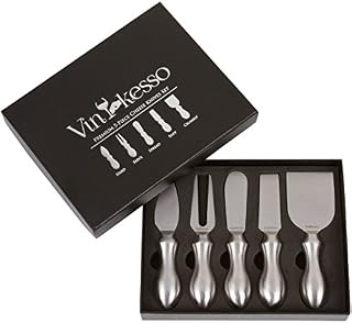 Premium 5-piece Cheese Knives Set, Designed to Serve, Cut, Slice, Shave and Spread