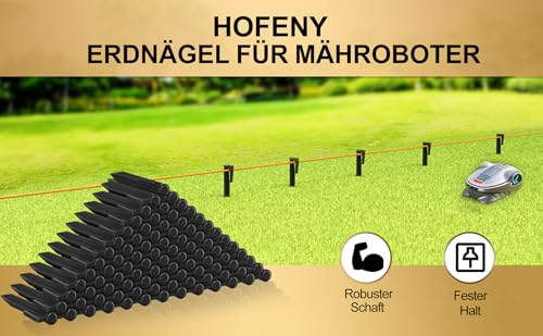 Hofeny Erdnägel für Mähroboter Begrenzungskabel 100 Stück, Rasenroboter Erdanker Erdhaken Erdspieße Haken Nägel Begrenzungsdraht Kabel Heringe kompatibel mit Husqvarna,Gardena,... – Bild 7
