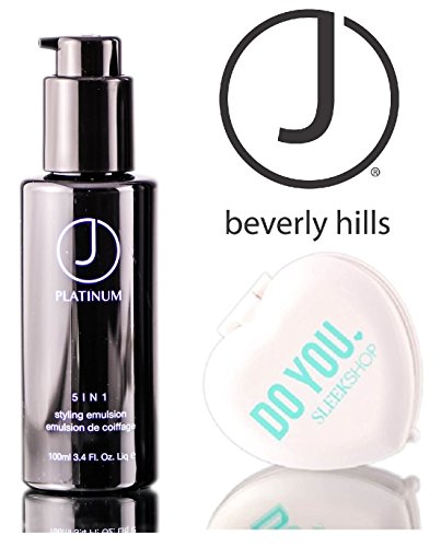 J Beverly Hills Platinum Renewing Hair Regime 5 in 1 Styling Emulsion (with Sleek Compact Mirror) (3.4 oz - travel size)