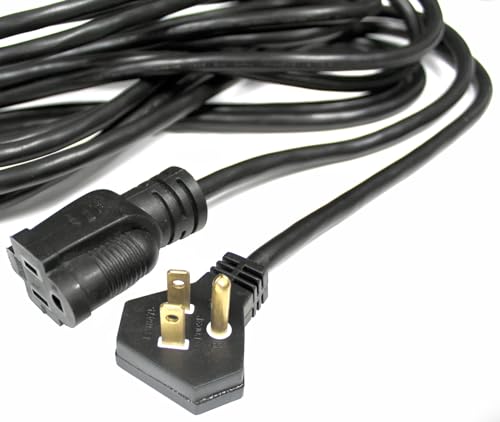 Electriduct Flat Plug Power Extension Cord - 15 Feet - | 125V | 3 Prong | 16AWG | 13 Amp | 1625W | UL Listed