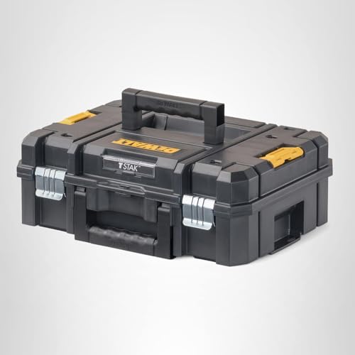 DEWALT Tool Box TSTAK II, 13 In. Flat Top Tool Storage Case, Stackable Organizer Hard Case Portable Toolbox, Heavy Duty, Holds Up To 66 lbs (DWST17807) - Image 9