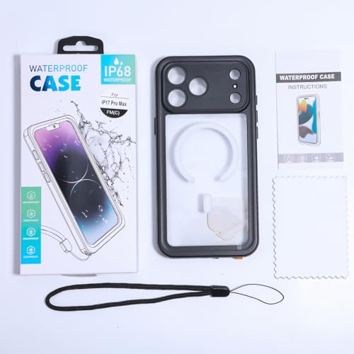 AICase for iPhone 17 Pro Max Case Waterproof Clear with MagSafe Water Proof/Snowproof/Dustproof/Shockproof,IP68 Certified 360 Full Body Protection Fully Sealed Underwater for iPhone 17 Pro Max 6.9" by AICase - Used condition - Image 9