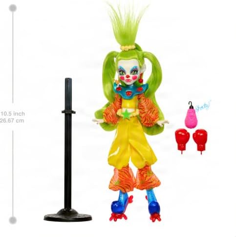 Monster High Skullector Shorty Doll, Killer Klowns from Outer Space Collectible with Green Hair, Yellow Clown Clothes, Balloon Shoes and Doll Stand | From Outer Space Collectible with Green Hair, Clown Clothes, Balloon Shoes, Boxing Gloves and Doll Stand (Amazon Exclusive) - View 8