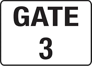 Gate 3 Sign - Home/Office Building 8"x12" Metal Sign Plaque for Man Cave, Yard, Indoor or Outdoor Display