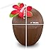 Hogue WS LLC Plastic Coconut Cups For Fun Hawaiian Luau Children's Parties – Bulk 12 Pack – Comes With Straw And Flower – Tiki And Beach Theme, Moana Kocamora Party Supplies (1 Dozen)