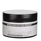cera de pelo gris WA CERA PARA EL PELO DESECHABLE: siéntase libre de cambiar el color del cabello y fácil de lavar si no quiere el color actual. Para volver a su apariencia habitual, simplemente LAVE su cabello con champú y agua.Usted recuperará su color de cabello normal.Las tizas son perfectas para desenfrenarse el fin de semana.