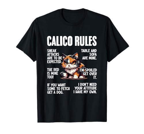 Calico Cat Rules Angry Feline Animal Pet Kawaii Calico Cat