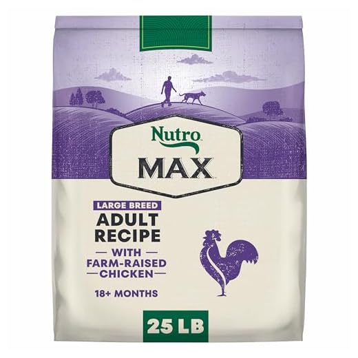 Nutro Max Dry Dog Food, Adult Dog Food Dry Recipe for Large Breeds with Farm-Raised Chicken, 25 lb. Bag