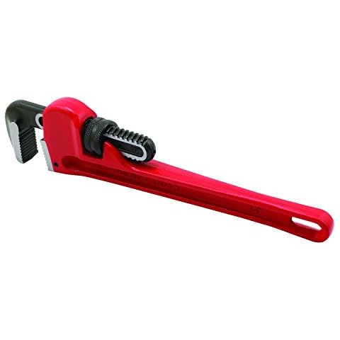 Prime-Line RP77373 14 In. Pipe Wrench, Heavy-Duty Cast Iron, Red (Single Pack) Cover