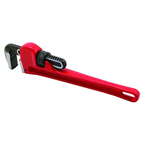 Prime-Line RP77373 14 In. Pipe Wrench, Heavy-Duty Cast Iron, Red (Single Pack)