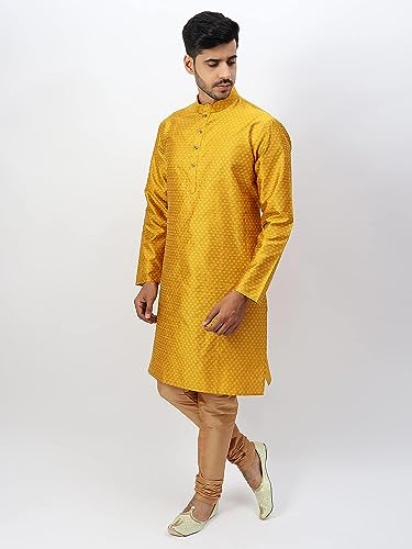 Image of Silk Blend Men's Kurta Pyjama Set /Kurta Pajama for Men
