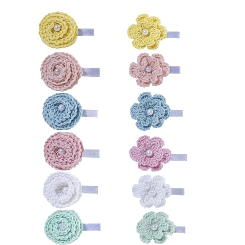 Image of Prapti Handicrafts Crochet Flower Baby Girl Eligater Hair clips Hairpins For Girls Hair Accessories Kids