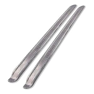 Q&Q Basics 12 Inch Tire Spoons 2 Pack. Sturdy Small Tire Pry Bar Set, Motorcycle Tire Spoons for Easy Dirt Bike and Scooter Tire Repair, Heavy Duty Tire Iron Spoon Kit, Tire Levers Bike, ATV, Mower