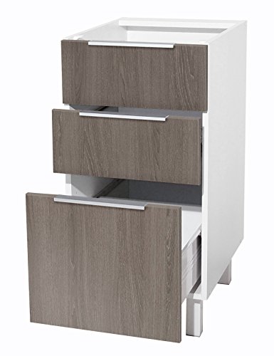 Berlioz Creations CT4BC Unterschrank für Küche mit 3 Schubladen aus Eiche, 40 x 52 x 83 cm, 100 Prozent französische Herstellung - Image 5