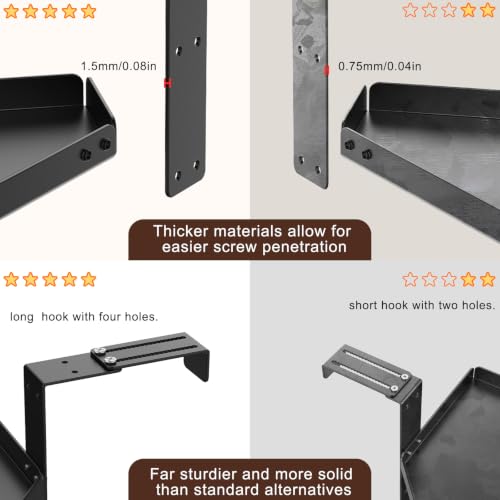 Fengone Office Cubicle Corner Shelf Adjustable Multi-Hole Flexible Cubicle Storage Shelf Organizer Accessories for Plant Display, Photo Frames, Book Storage, General Desk Organizer 11 * 8.5in(L*H) - Image 5