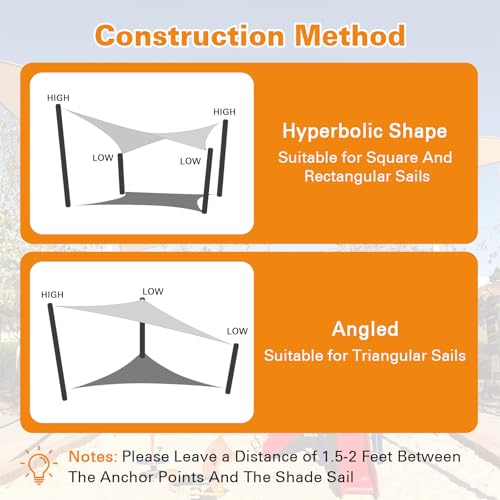 Artpuch Sun Shade Sail Canopy 7'x13' Terra Cover for Patio Outdoor, Rectangle Backyard Shade Sail for Garden Playground by Artpuch - Image 8