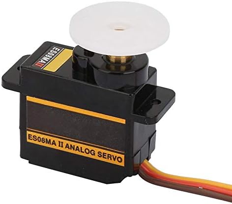 Metal Gear Servo Set, High Speed Servo Analog Gear 0.12sec/60o at 4.8V; 0.10sec/60o at 6V Speed for EMAX ES08MA II 12g/1.8 kg/10 Seconds