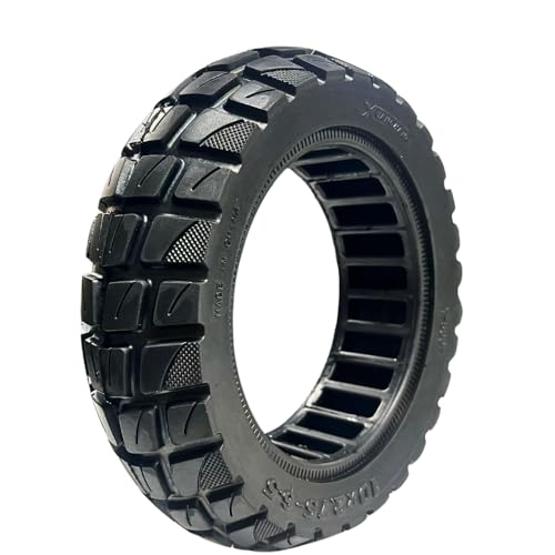 Size 10x2.75~70/65-6.5 Airless Solid Scooter Tire – Never Flat, Non-Puncture Tubeless Replacement for Max3, Evercross H5, Hover, and More
