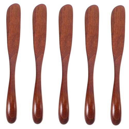 FUNOMOCYA 5pezzi Coltello in Legno Per Burro Raschietto Per Spalmare Burro Coltello Per Sandwich Formaggio Affettatrice Di Utensili Per Alimenti