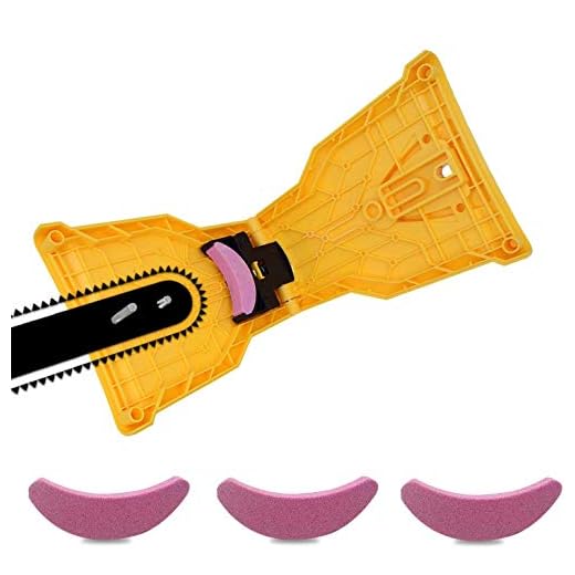 Chainsaw Sharpener, Universal Fast and Convenient Chain Saw Blade Sharpener Fast-Sharpening Stone Grinder Tools Bar-Mounted Chainsaw Sharpener Only Fit for 14”16”18”20”/2-Hole Chainsaws (4 Stones)