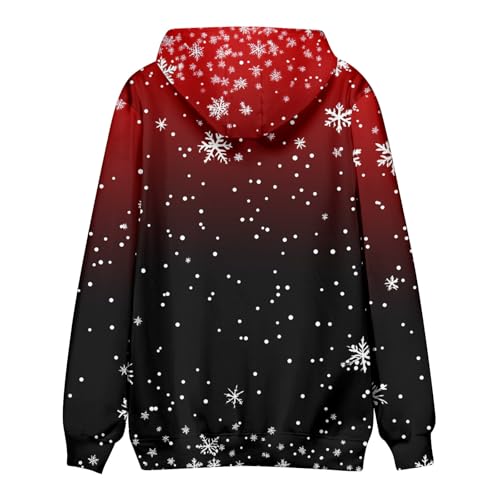 Ymosrh Men's Ugly Christmas Hoodies Pullover Long Sleeve Xmas Printed Hooded Sweatshirts with Pocket, M-4XL3