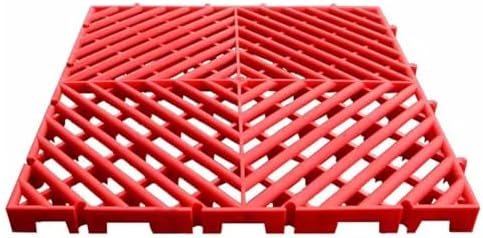 Modular Interlocking Plastic Pallet - Cushioned Nestable Shipping Pads for Kitchen, Balcony, Patio & Pet Areas (Light Grey, 40x40x3cm)