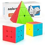 Speed Cube Set 3-in-1 Stickerless: 2x2, 3x3 & Pyramid Speed Cubes | Fast-Turning Educational Toys for All Ages