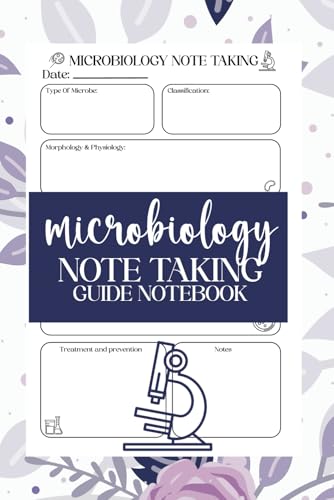 Microbiology Note taking Guide: microbiology notebook for Microbiology Students, medical and nurse students, 120 pages