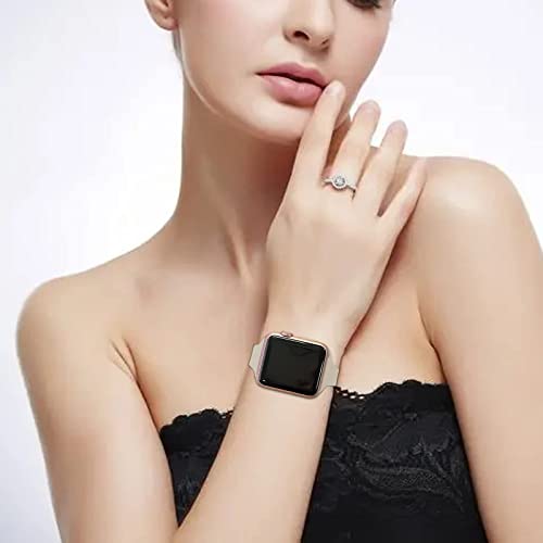 Mazoft Solo Loop Slim Band Compatible With Apple Watch Bands 38Mm 40Mm 42Mm 44Mm 41Mm 45Mm 49Mm, Stretchy Silicone Elastic Women Sport Thin Strap For Iwatch Series Ultra Se 8 7 6 5 4 3 2 1 #TOP2